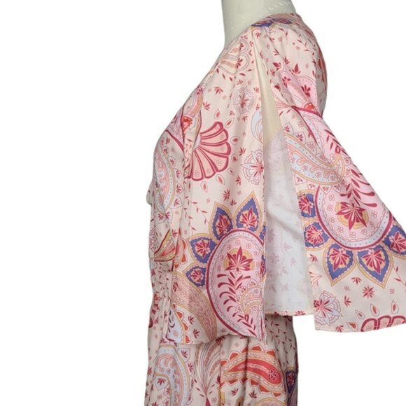 Lovers + Friends Epiphany Paisley Lace Up Romper S - Picture 6 of 11